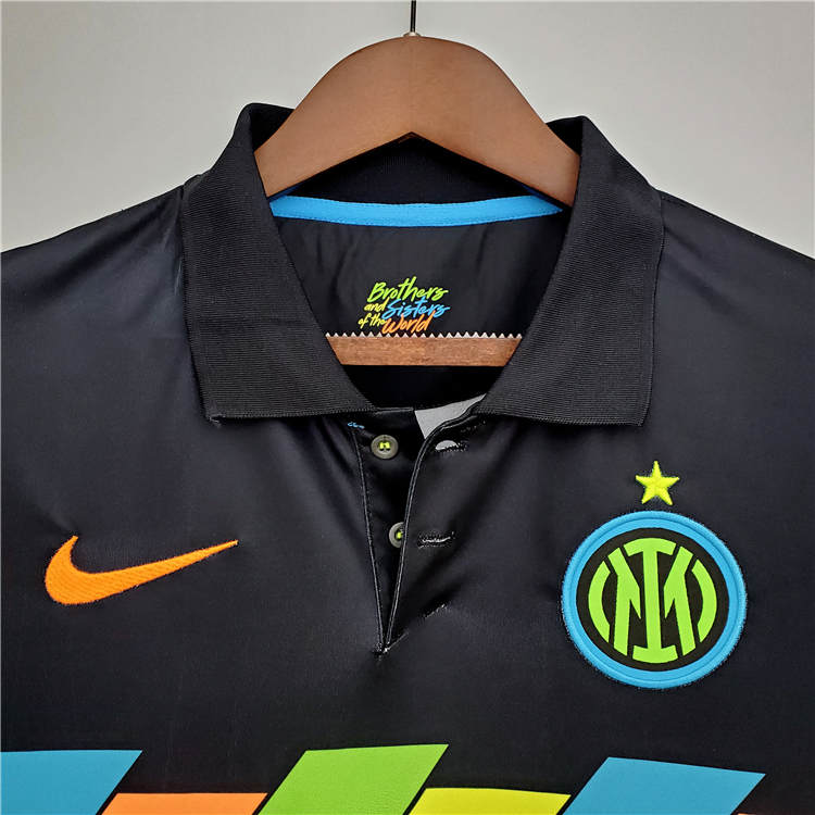 Inter Milan 21-22 Third Black Soccer Jersey Football Shirt - Click Image to Close
